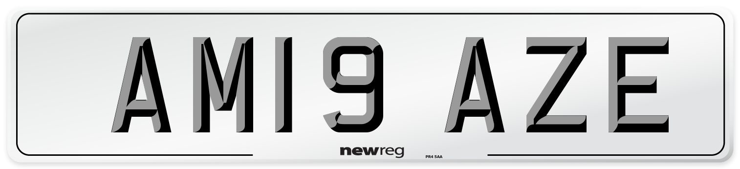 AM19 AZE Number Plate from New Reg